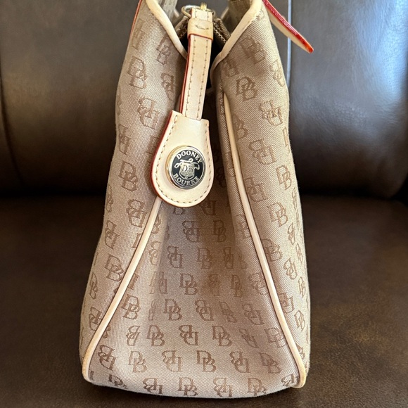 Dooney & Bourke Brown and Cream Satchel Bag - Picture 12 of 16
